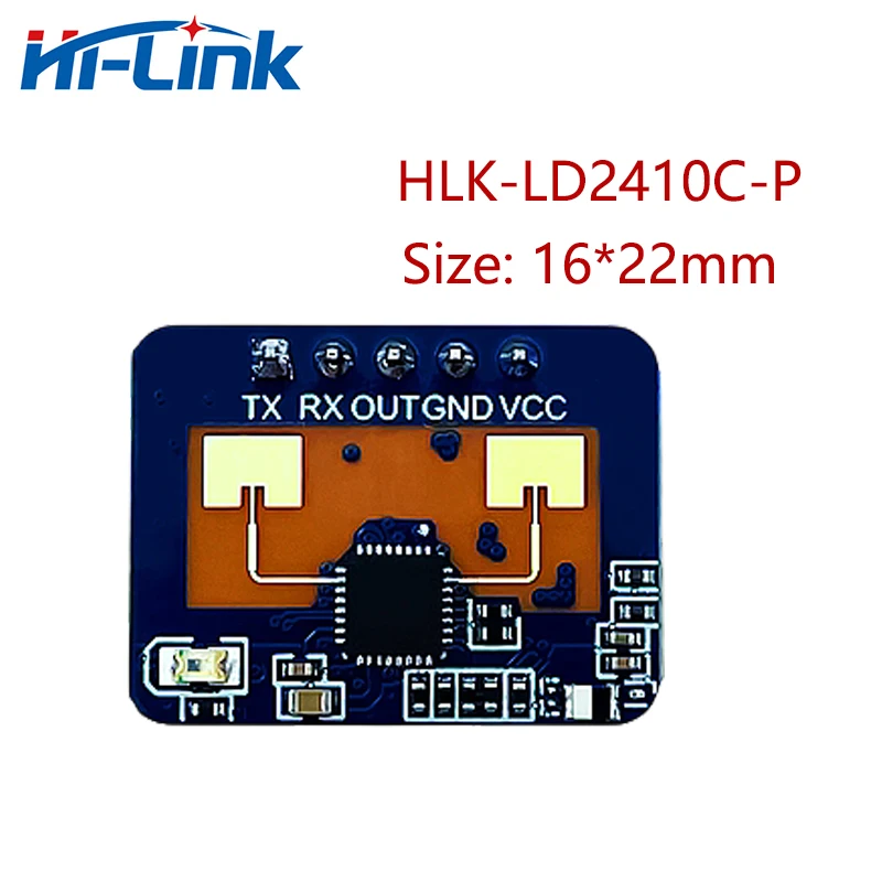 

Hi-Link New Small Size HLK-LD2410C 5V 79mA High Sensitivity 24GHz Human Presence Status Sensor Radar Module Consumer Electronic