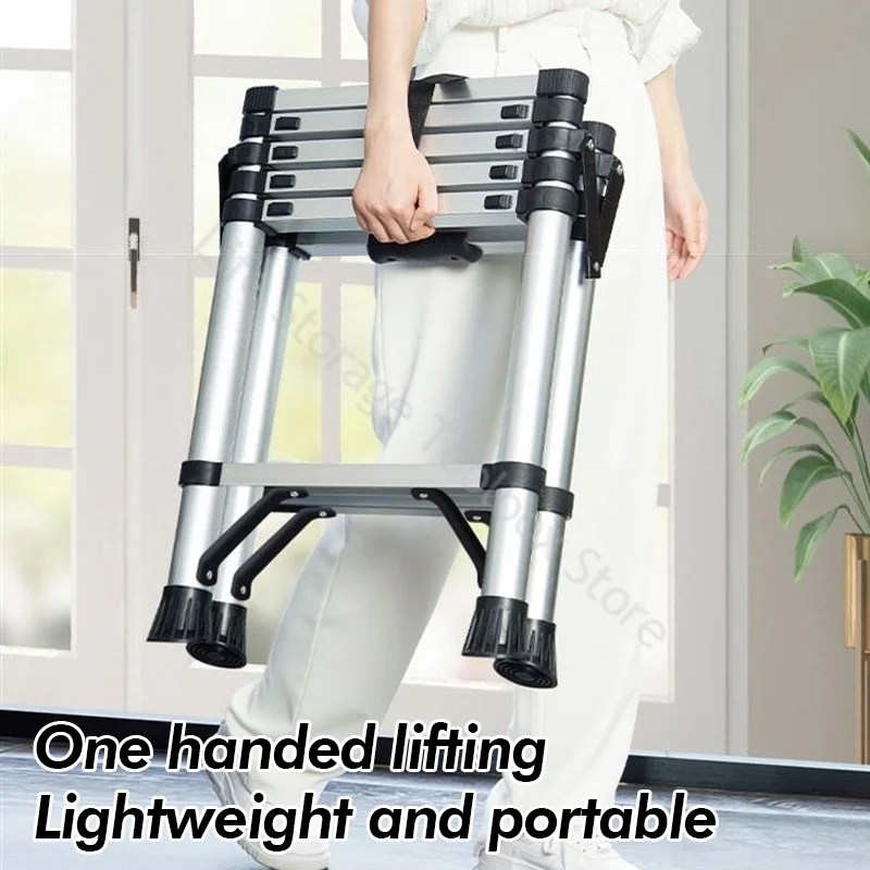 Home Folding Ladder Aluminium 5 Step Ladder Scaffolding Stairs Telescopic Ladders With Handle Portable Engineering Ladder 