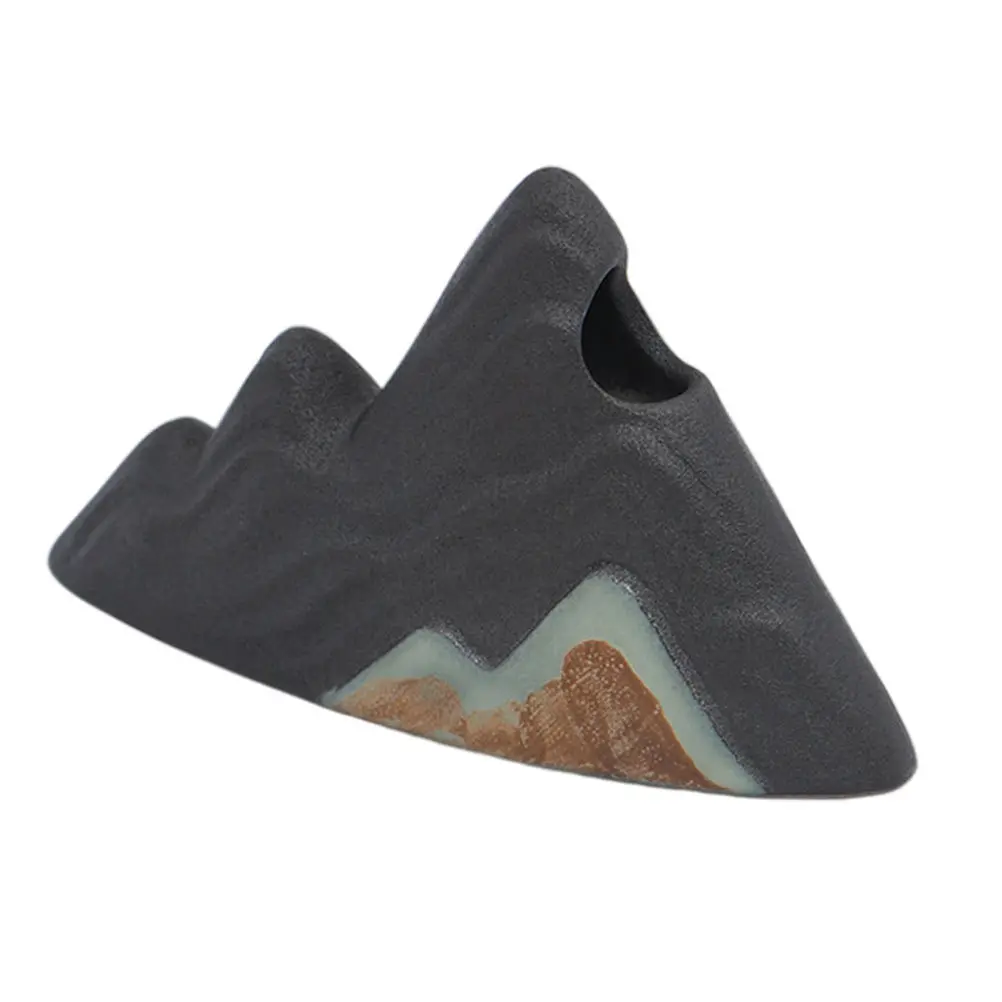 

1Pcs Retro Hand Painted Mountain Shaped Ceramic Vase Creative Desktop Flower Container Decorative Vase Desktop Adornment