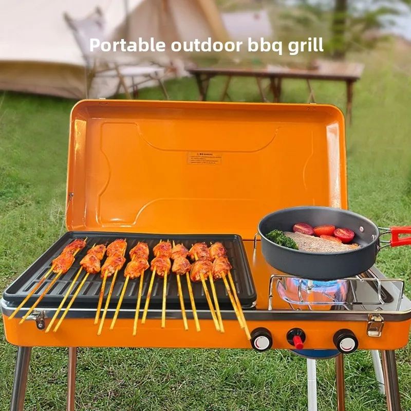 Chimney Collapsible Camping Household Enclosure Grill Tea Grill Outdoor Patio Grill Charcoal