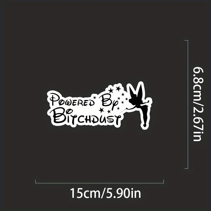 ملصق كارتون خرافي فينيل ، مدعوم من Bitchdust ، ملصق ذاتي اللصق للسيارة ، فان ، شاحنة ، دراجة نارية ، مصد