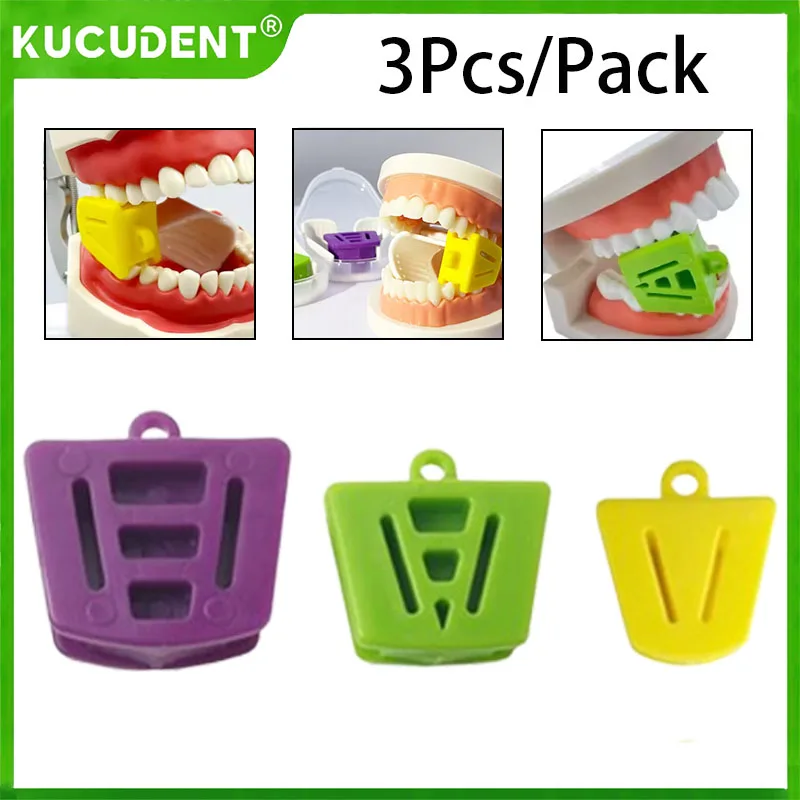 

3Pcs Dental Occlusal Pad Rubber Bite Blocks Mouth Opener Teeth Prop Orthodontic Retractor Large Medium Small Dentistry Tools