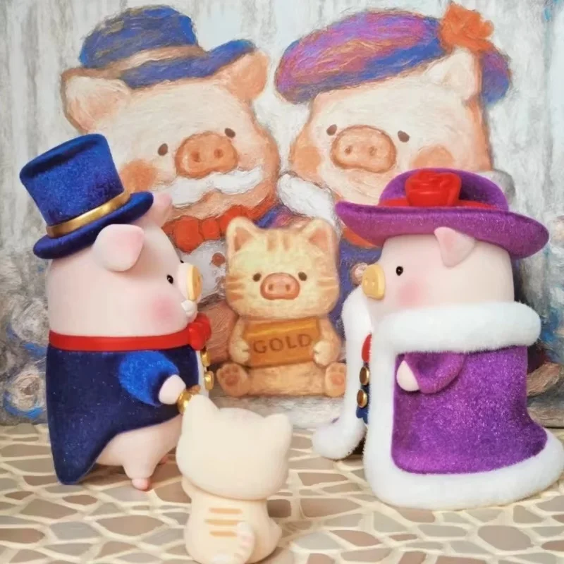 本物のルル豚月光ロマンスシリーズハンギングカードアニメアクションフィギュアトレンディなおもちゃかわいい漫画デスク装飾品大人のギフト