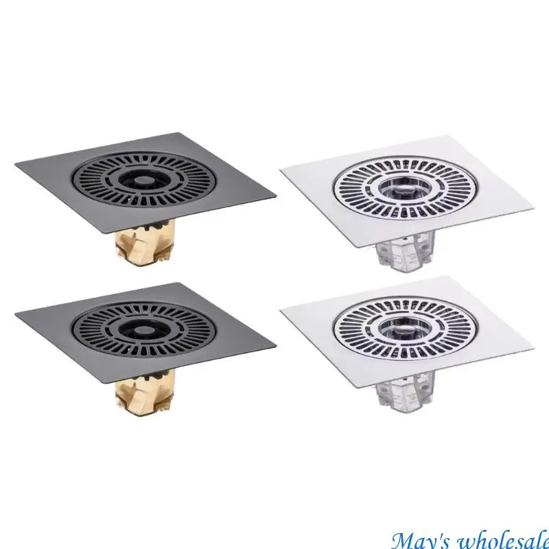 2pcs-stainless-steels-floor-drain-bathroom-sewer-dectable-drainer-hair-catcher-washing-machine-ground-leakage-easy-use-448a
