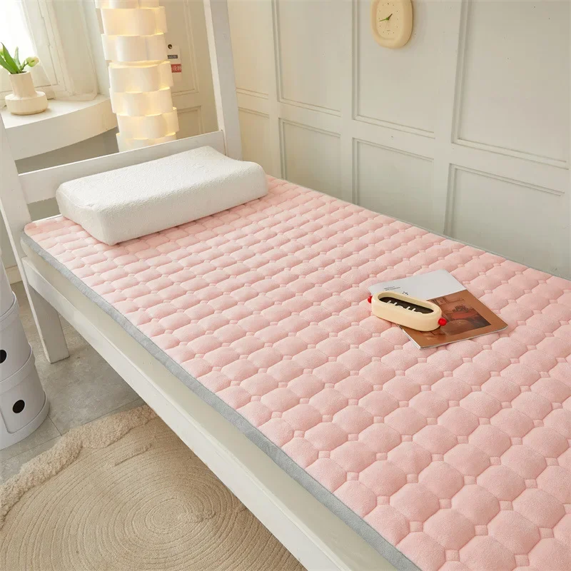 

Class A Milk Velvet Mattress Household Winter Coral Velvet Thickened Soft Cushion Single Person Quilt For Student Dormitories