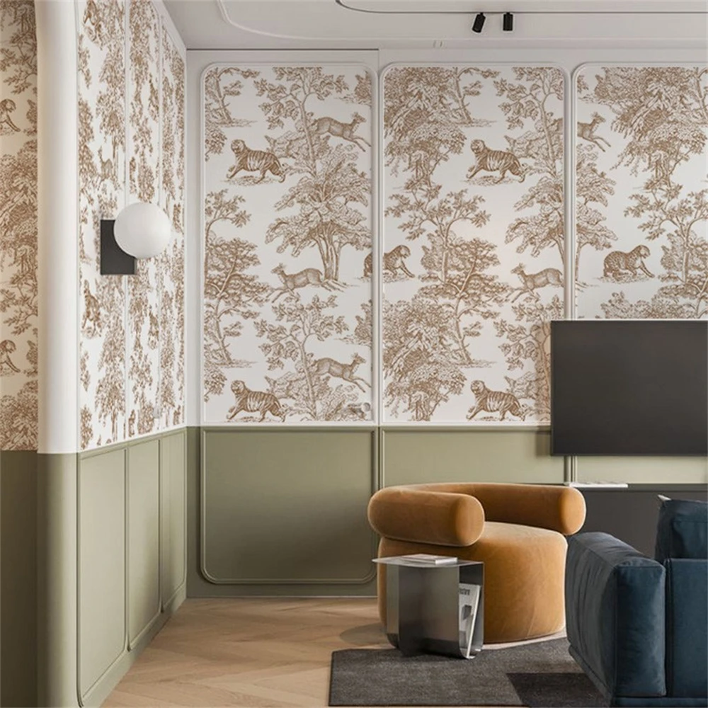 custom Vintage Forest Animals Wallpapers for Living Room Background Wallpaper Wall covering Bedroom art wall papers home decor