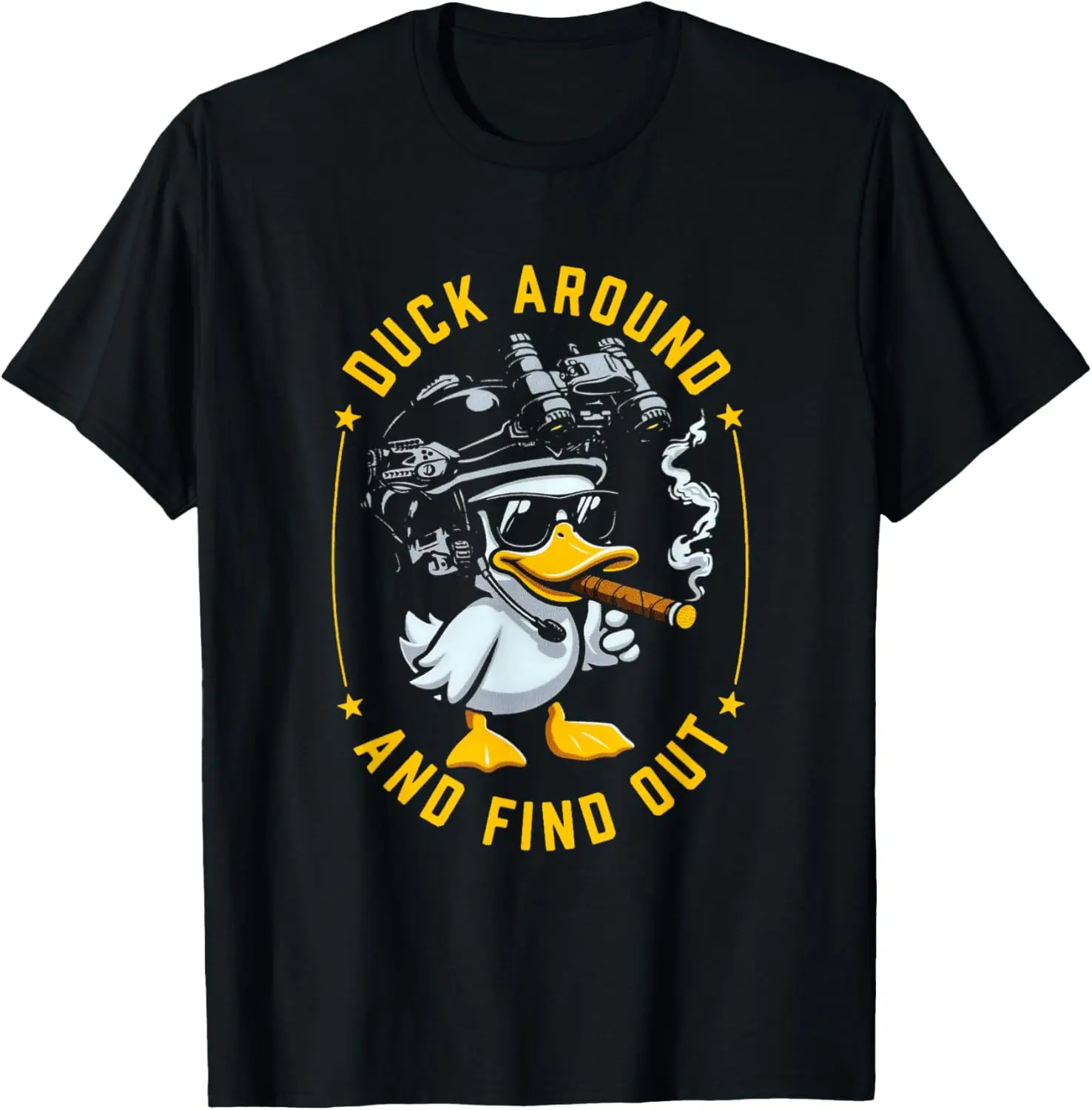 Funny Duck Around And Find Out T-Shirt 100% Cotton Trendy Y2K Short-Sleeve Tee – Soft, Quick-Drying, & Moisture-Wicking; Ideal