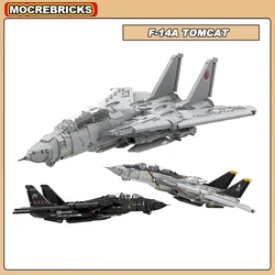 New Multi-purpose Navy Military Fighter F-14A Tomcat Main Battle Aircraft MOC Building Block Assembly Model Kids DIY Bricks Toys