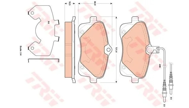 FRONT BRAKE BALATASI 407 16HDI 110 / 18 / 20 / 20 HDI 2004- FIŞLİ 279773620