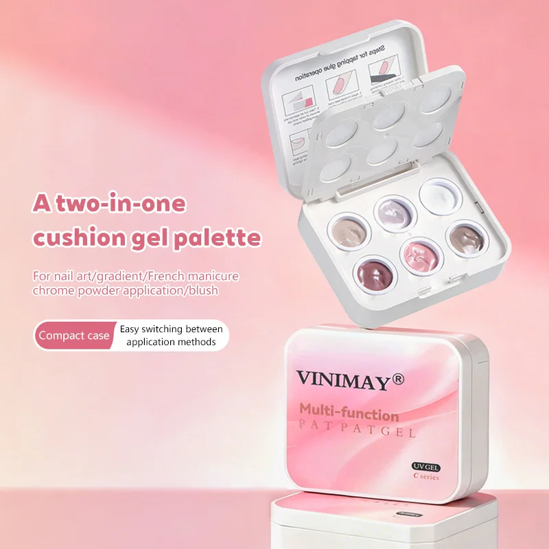 Cushion Gradient Painting Gel UV/LED Blush Blooming Aura Manicure  Pink Ombre Patting Gel Polish 6 Colors Gel Nail Polish Tools