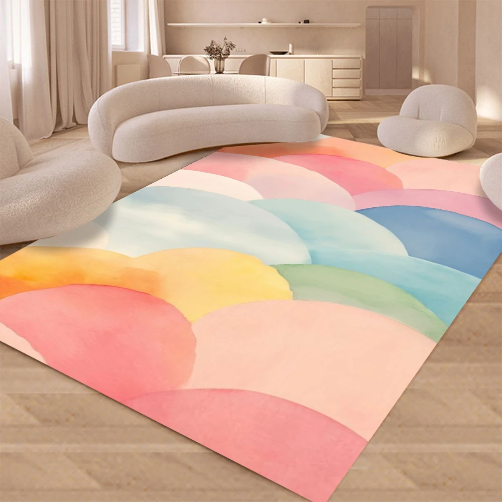 Warm Colors Carpets Cartoon Rug Living Room Bedroom Children's Play Mat Easy To Clean Soft Non-Slip Floor Mat Gift Home Decor
