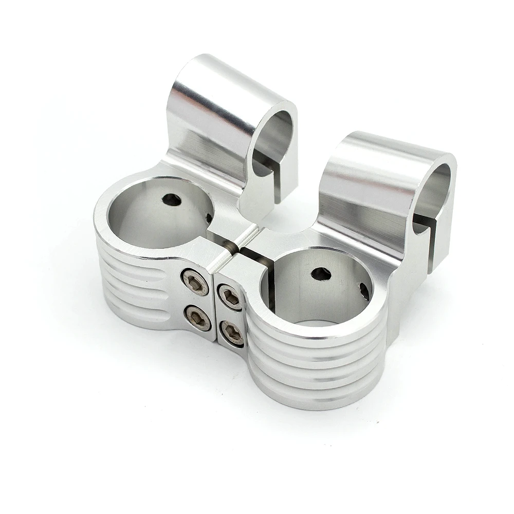 

Universal 7/8" Silver Motorcycle Raise Clip on Head Fork Handle Bars Clip-on 33mm 35mm 36mm 43mm 45mm 46mm 48mm 50mm 51mm 52mm