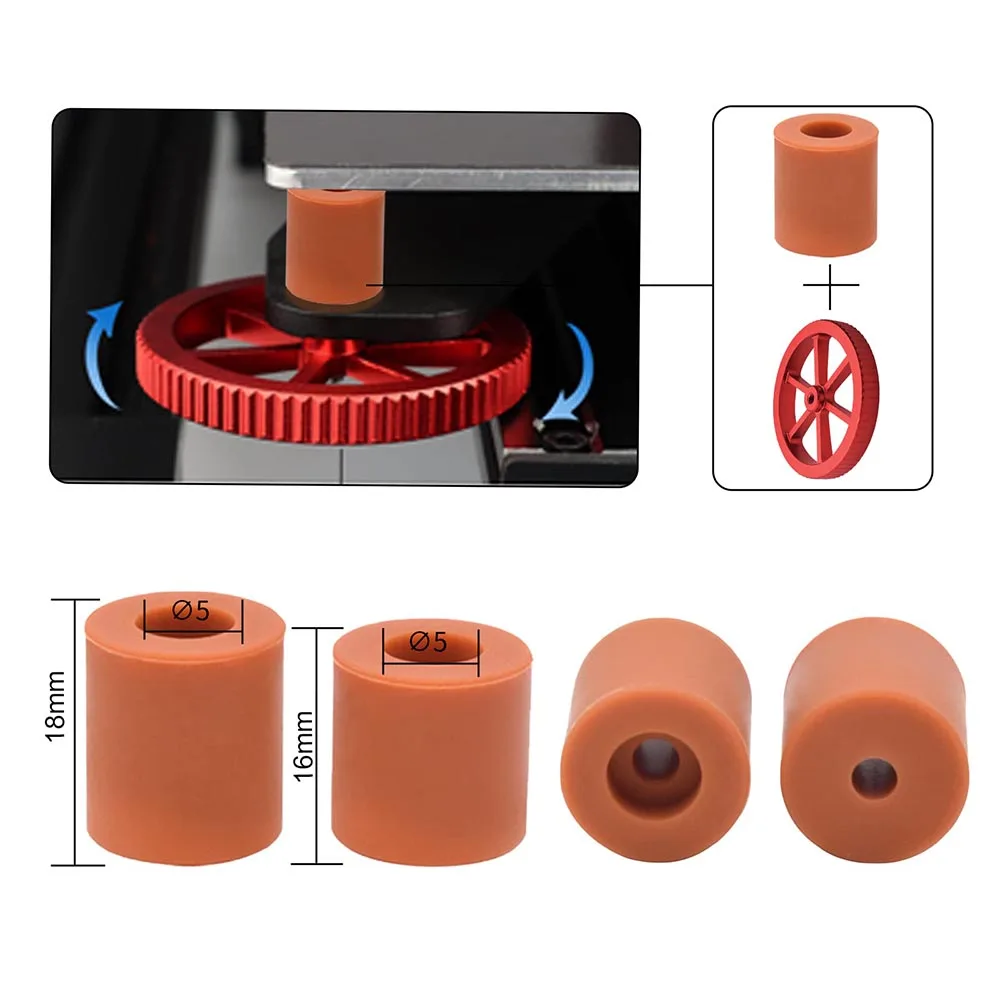 3D Printer Heatbed Leveling Kit Aluminum Hand Twist Leveling Nut + Springs + Silicone Column 18mm 16mm for Ender 3/Ender 5/CR-10