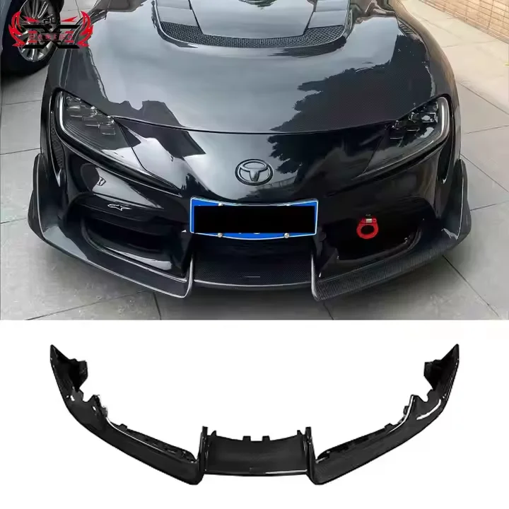 

For Toyota Supra A90 A91 Mk5 Dry Carbon Fiber AD Style Front Bumper Lip Front Splitter Body Kits