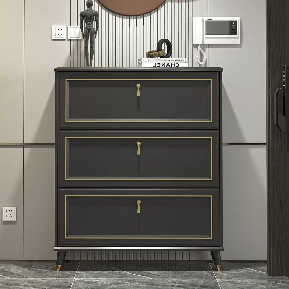 2026 New Style Corridor Hot Trending Light Luxury Douyin Style Ultra-thin Drawer Narrow Shoe Cabinet for Home
