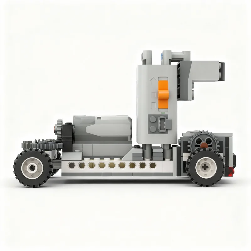 141pcs MOC Simple RC Car - Steering Gear Worm Screw V1.1 Technical Model Building Blocks Toys Creative Collection Brick DIY