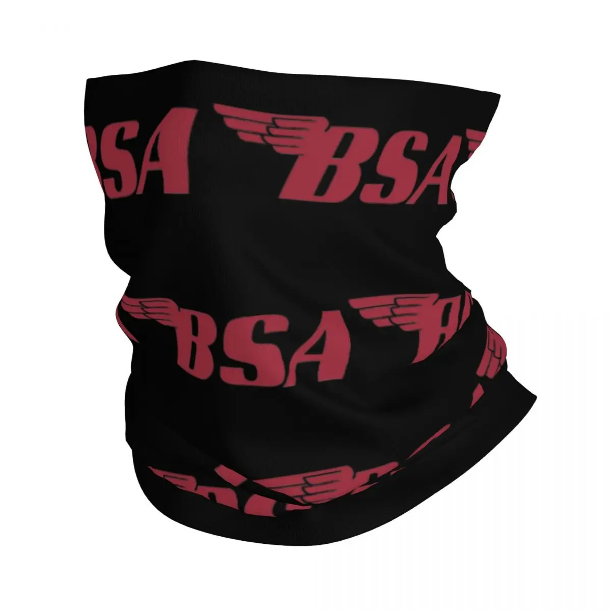 Vintage Red BSA Bandana Neck Cover Printed Motorcycles Magic Scarf Warm Face Mask Cycling for Men Women Adult Windproof