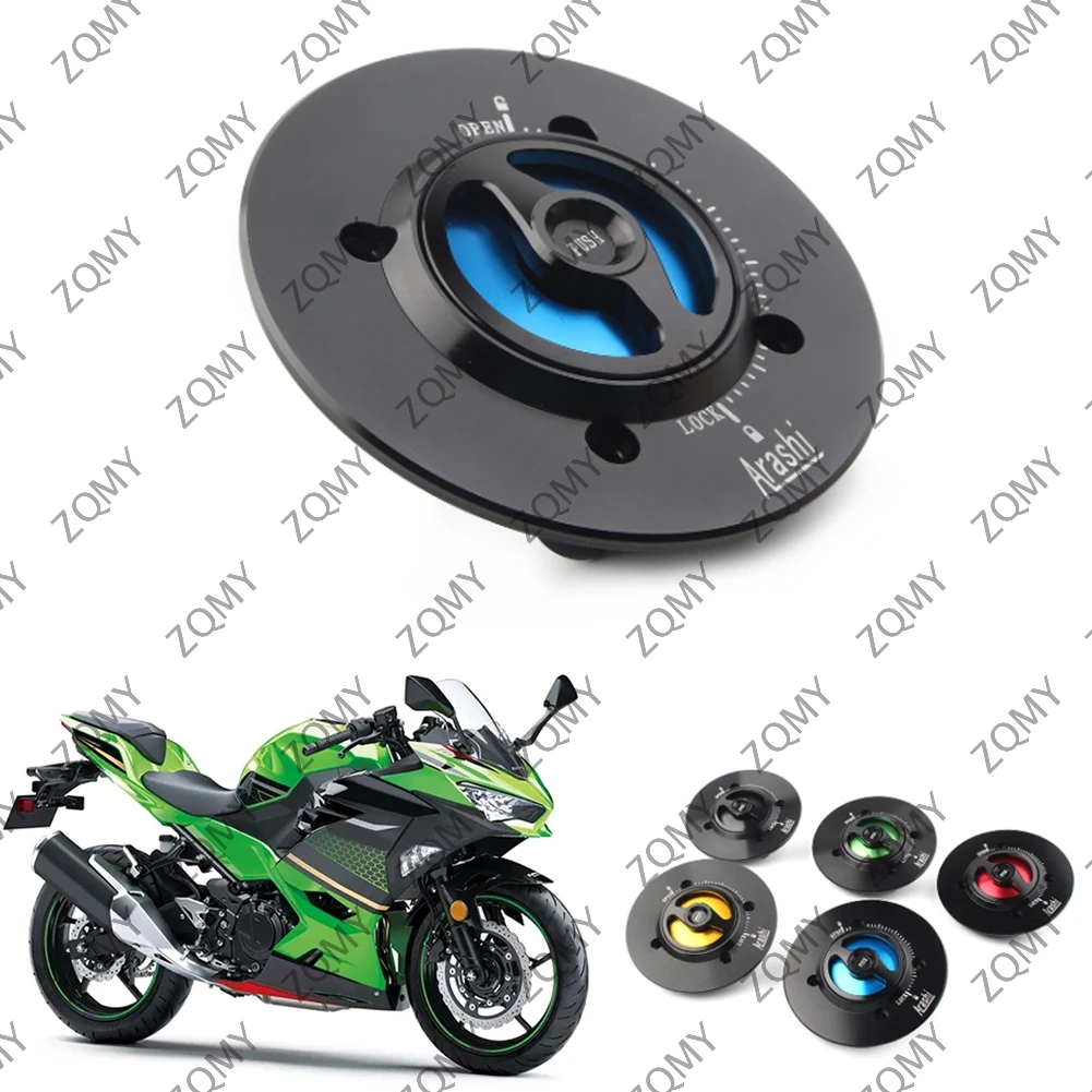 Motorrad Gas Tankdeckel Tank Abdeckung Für KAWASAKI Ninja 400 2018 2019 2020 2021 Aluminium Legierung Motorrad Teile