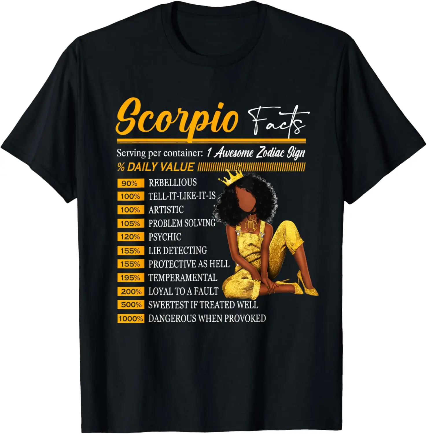 Funny Scorpio Facts Awesome Zodiac Sign Horoscope Birthday T-Shirt