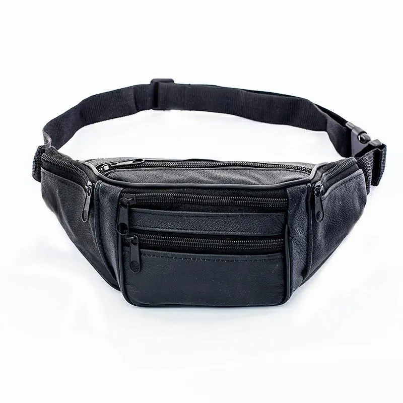 Vintage Sports Waist Bag Multi-Pockets Waterproof Fanny Pack Travel Belt Bag Coin Purse for Men