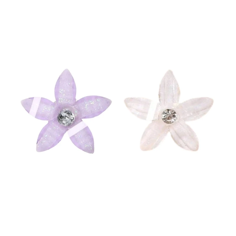 

10Pcs Plastic Floral Hair Barrettes for Women Girls Flower Hair Clip For Wedding Prom Party Decoration Accessories 15UB