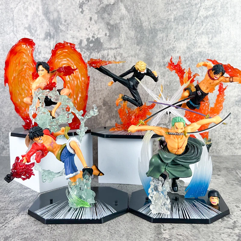 Figura de One Piece Luffy Roronoa Zoro Sabo, juguetes Portgas D Ace Vinsmoke Sanji, figura de PVC, colección de acción, modelo de Anime, regalo de muñecas