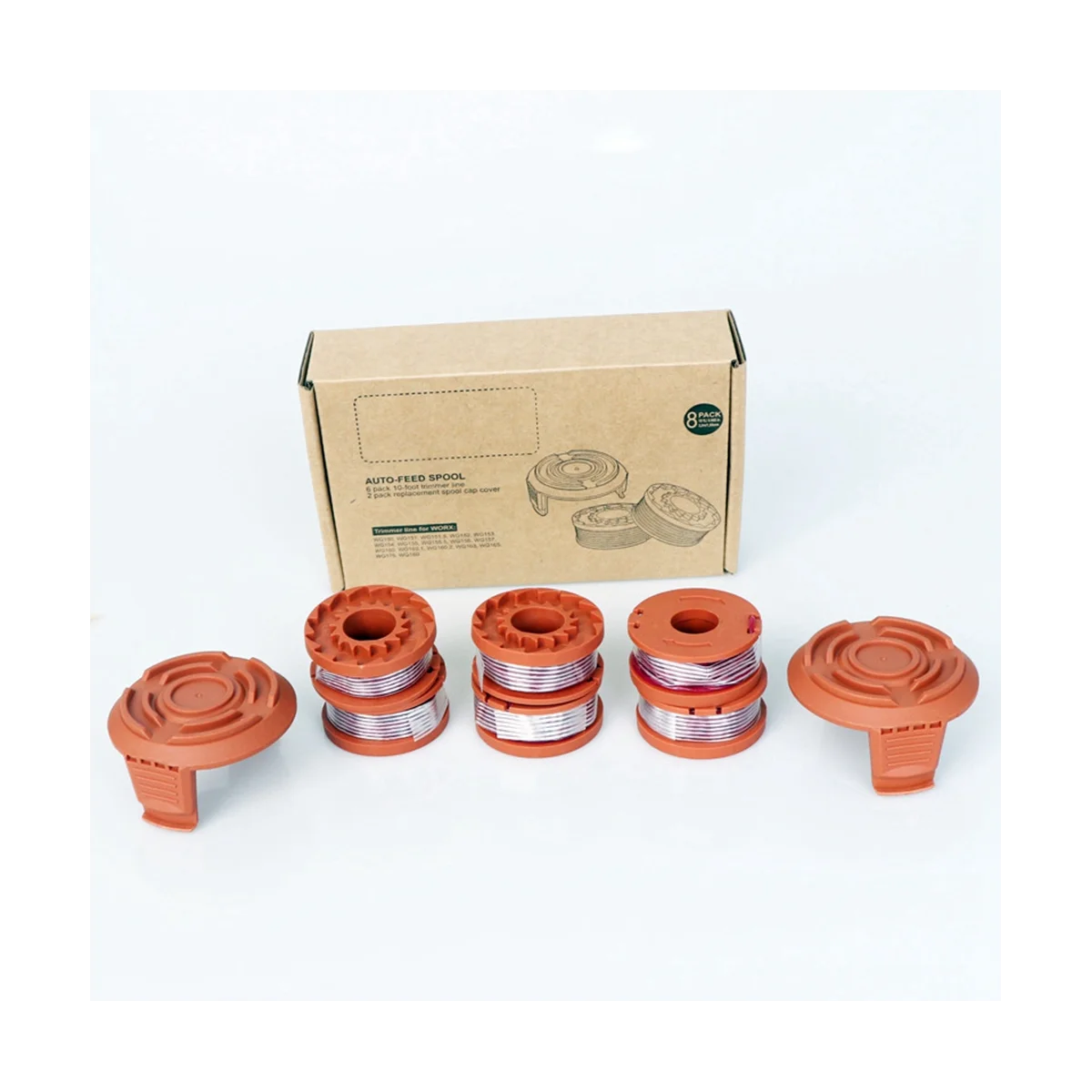 芝刈り機用ナイロンコイルロープ,レンガw0010,6および2セット