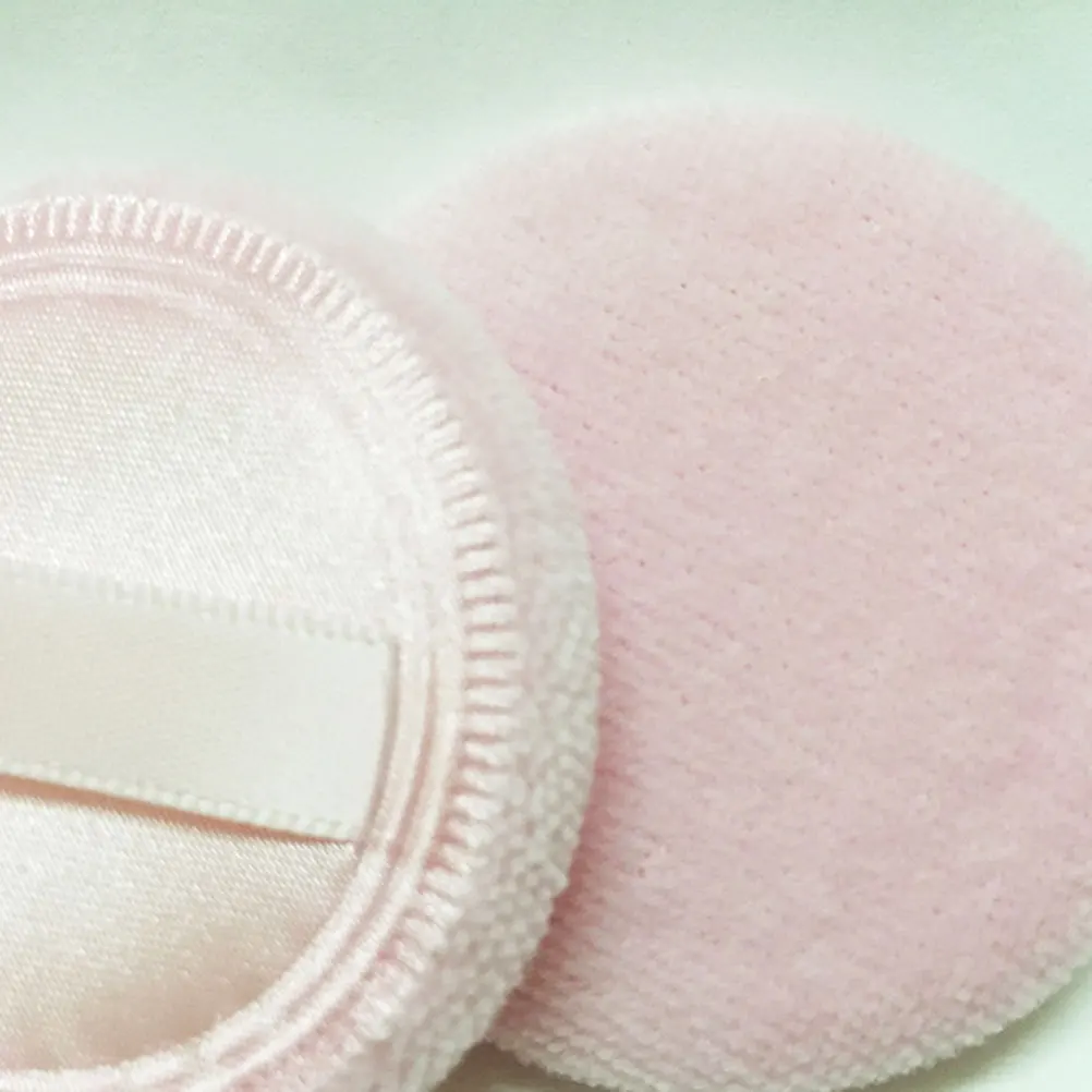 

8Pcs Round Powder Puff Cotton Makeup Puff Ribbon Foundation Loose Powder Sponge for Professional Home Travel Use
