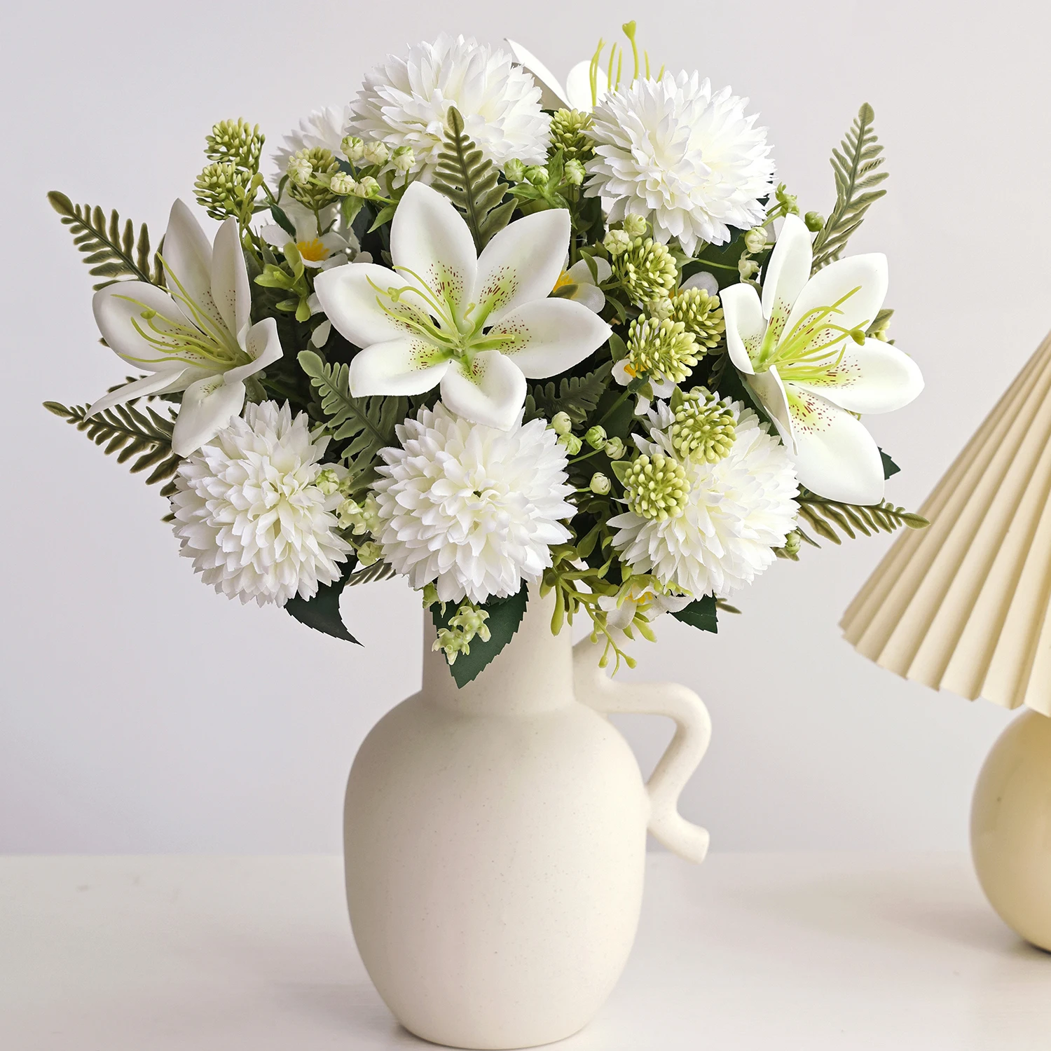 Künstliche Seidenlilien für Zuhause, Zimmer, Tisch, Hochzeit, Brautsträuße, Dekoration, Festival, Garten, Vase, Party, DIY-Geschenke – Detail 1