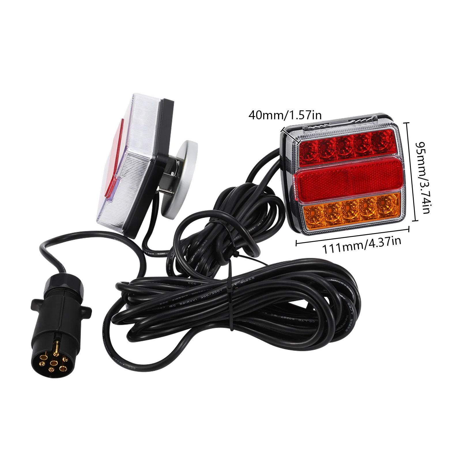 Trailer LED Light, Tail License Brake Running Light, Tail Light Kit  Universal for Trucks, Trailers Under 80'', Semi-trailers,