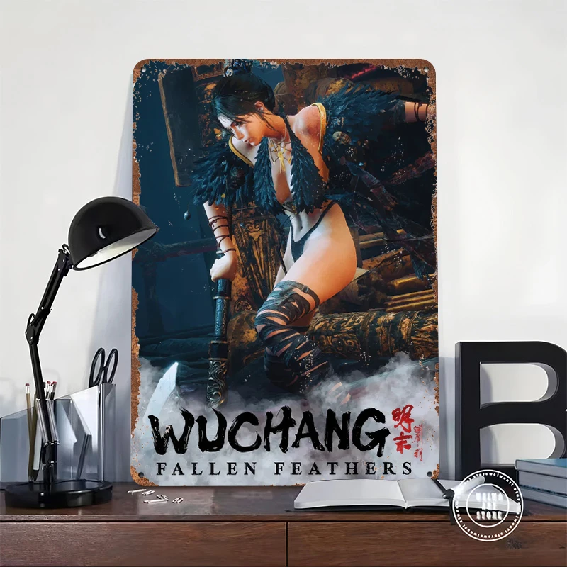 Wuchang: Fallen Feathers Game Art Printed Poster Customized Wall Art Retro Vintage Metal Tin Signs for Bar Accessories Home Deco