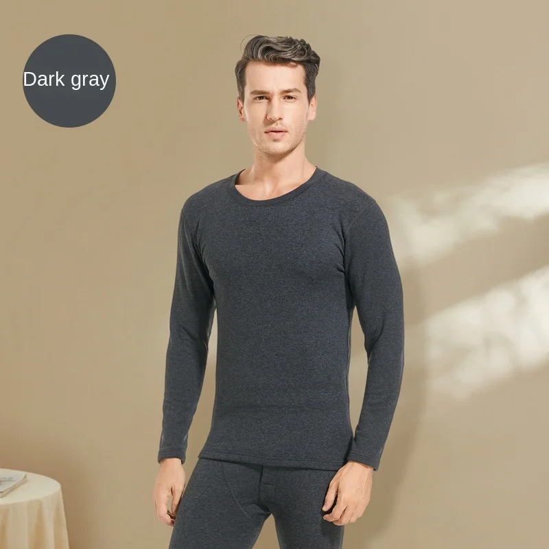 Men\'s Cashmere Thermal Underwear Close Fitting Suit Underwear Thick Silk Underwear For Autumn And Winter Men\'s Thermal Underwear