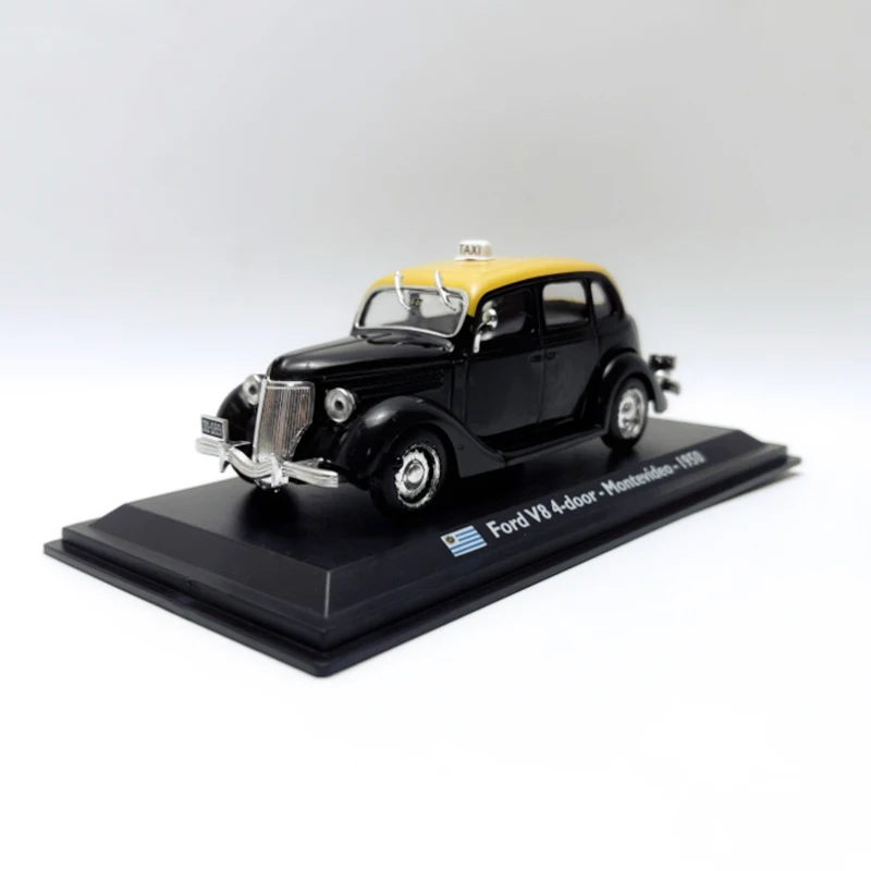 

LEO Diecast 1:43 Scale V8 4-door-Montevideo-1950 Taxi Alloy Car Model Collection Souvenir Static Display Gift