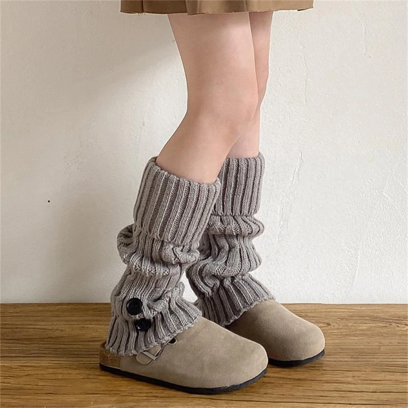 Knitted Autumn Winter Socks Leg Warmer Stockings Breathable Fashion Loose Socks Retro Socks Stockings for Girl 3-13 Year 425F
