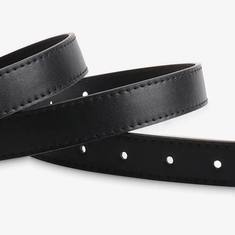Durable PU Leather Waist Belt Pin Buckle Old Style Jeans Belt Punk Simple Hip Hop Belt Jeans Matching
