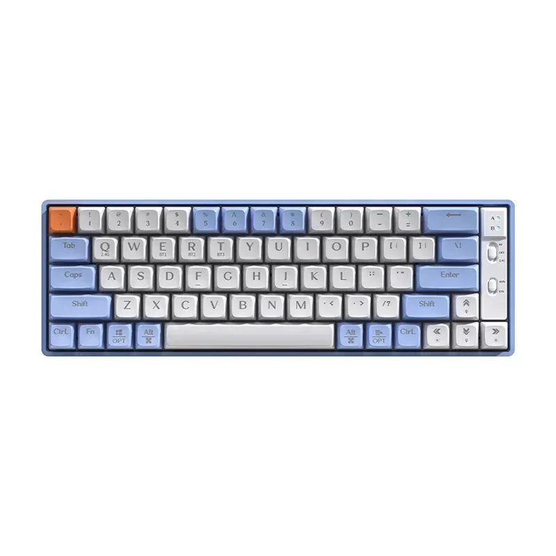 Imagem -06 - Teclado Mecânico Usb 2.4g sem Fio Bluetooth Teclados Gamer Hot Swap Rgb Backlit Escritório para pc 65 Chaves Langtu-gk65