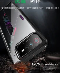 Tough Rugged Armor Case For Asus ROG Phone 6 5 5s ROGPhone  Anti-drop Resistance Defender Transparent Acrylic Back Cover