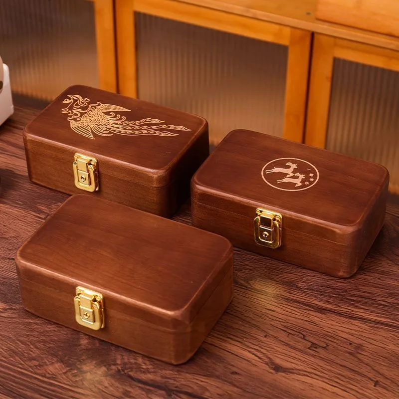 Premium Solid Wood Jewelry Box with Lock Elegant Two Layer High End Hardware Jewelry Organizer Chinese Style Wedding Keepsake