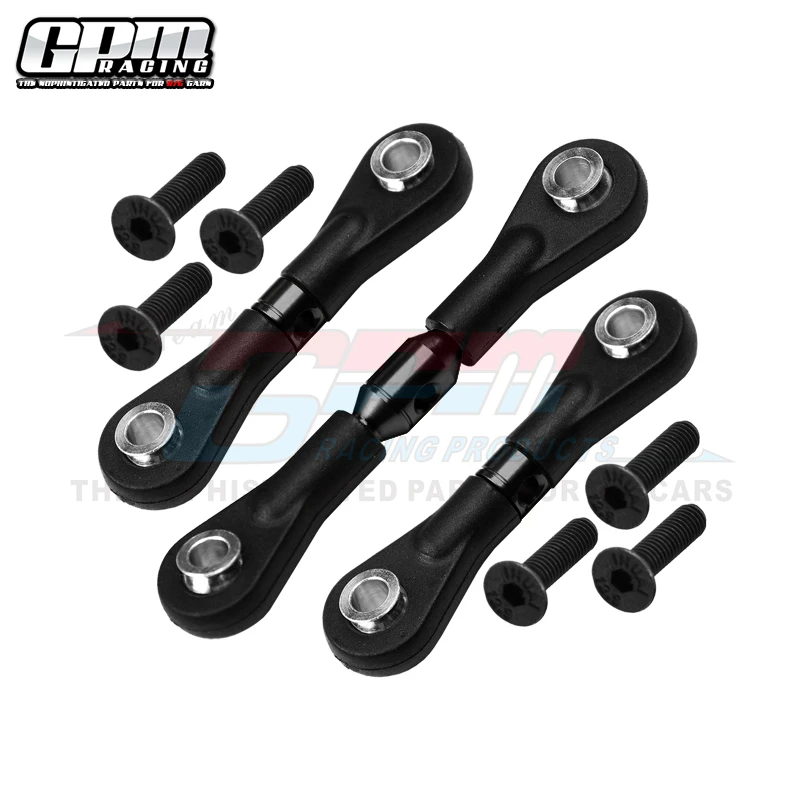 GPM Remote Control Model Car Accessories for TAMIYA TT02/TT02T Aluminum Alloy Adjustable Length Steering Rod 1Set # TT2160