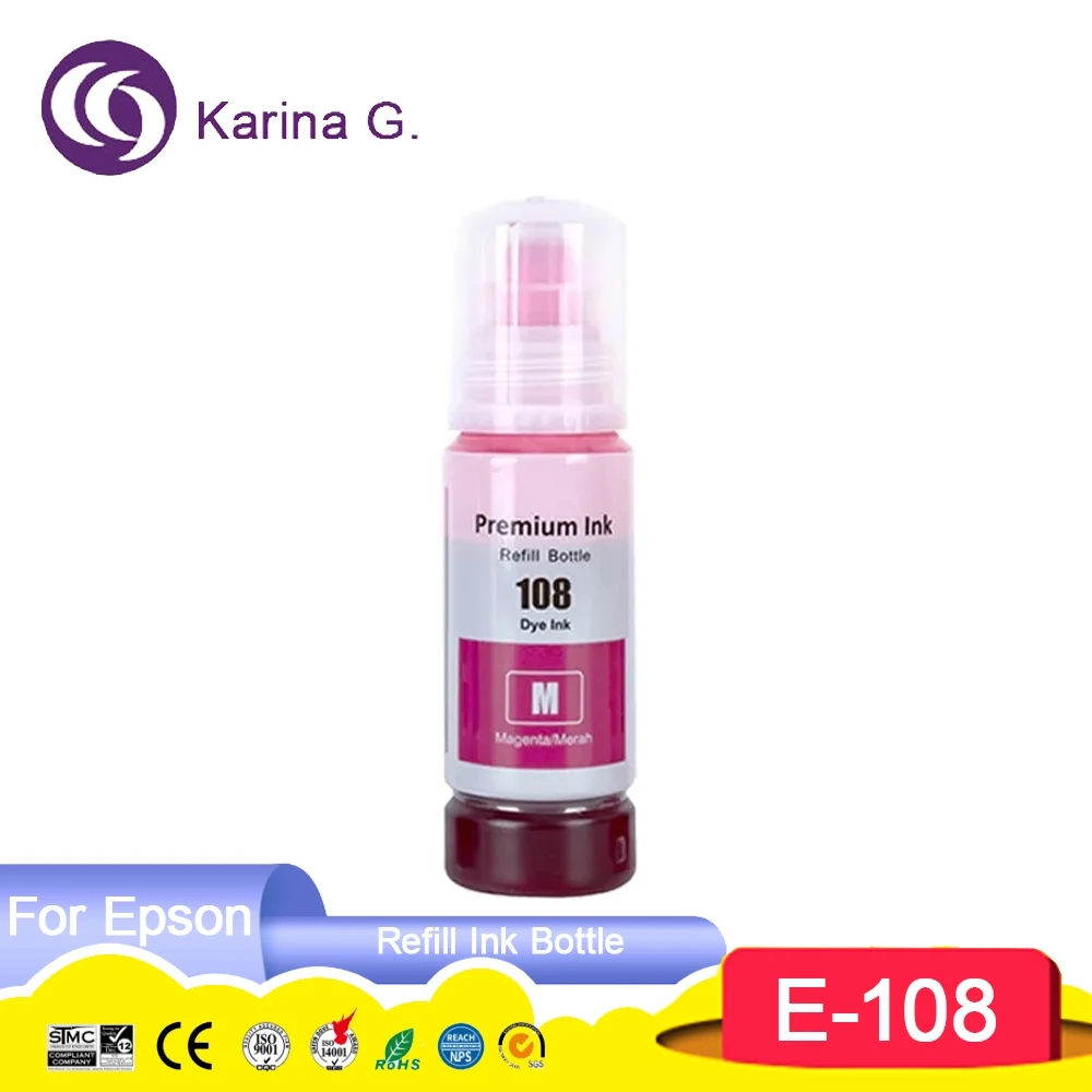 Imagem -04 - Tinta Dgt para Impressora Epson L8050 L18050 108 T09c1 T09c C13t09c14a Premium Compatível Cor Volume Garrafa à Base de Água Recarga