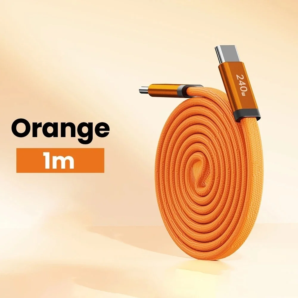 Type C Cable Magnetic Flat Cable High Speed Data Transfer Type C To Type C Fast Charging Mobile Phone Cable For iPhone17 Samsung