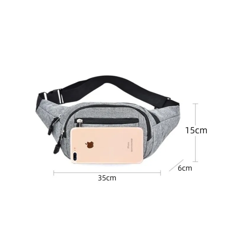 Men\'s Breast Package Waterproof Outdoor Sports Bag Pouch Korean-style Waist Bag Fanny Pouch Crossbody Male Banana Bag Purse