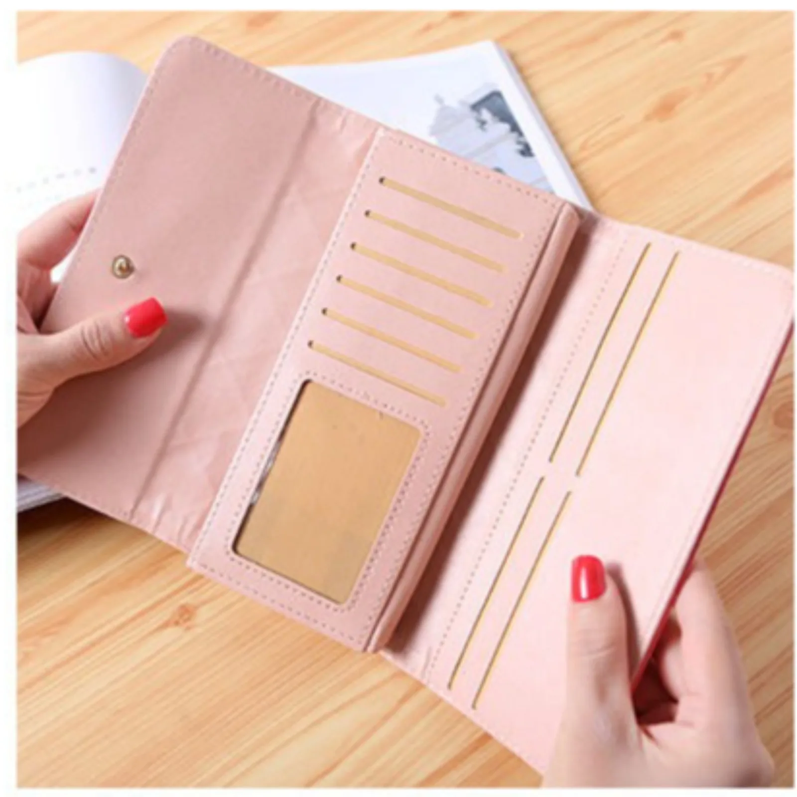 

New Large Capacity Women's Wallet Fashionable Long Leather Clutch Bag Mobile Phone Bag Student Coin Purse Handheld Card Holder