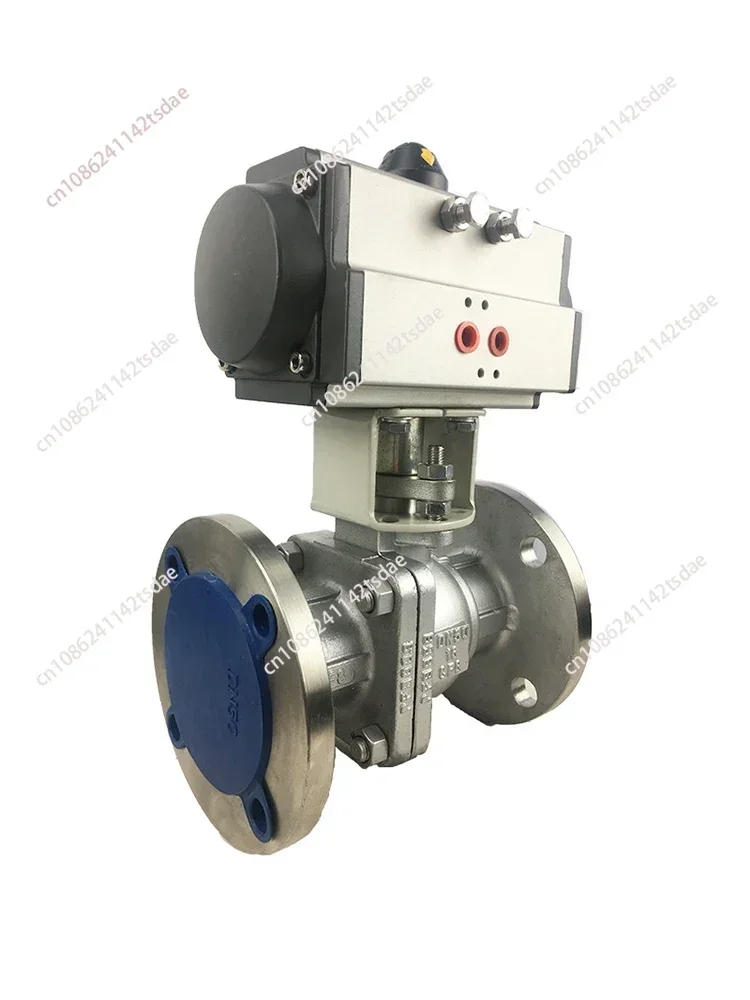 304 Stainless Steel Q641F Pneumatic Flanged Ball Valve dn15 20 25 32 40 50 65 O Type Floating Ball Valve