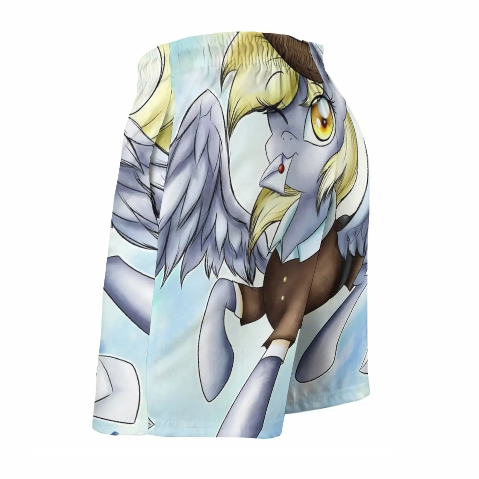 Mail Mare Derpy Men's Beach Shorts Swim Trunks With Pockets Mesh Lining Surfing Clouds Pegasus Mail Derpy Ditzy Muffins Letters