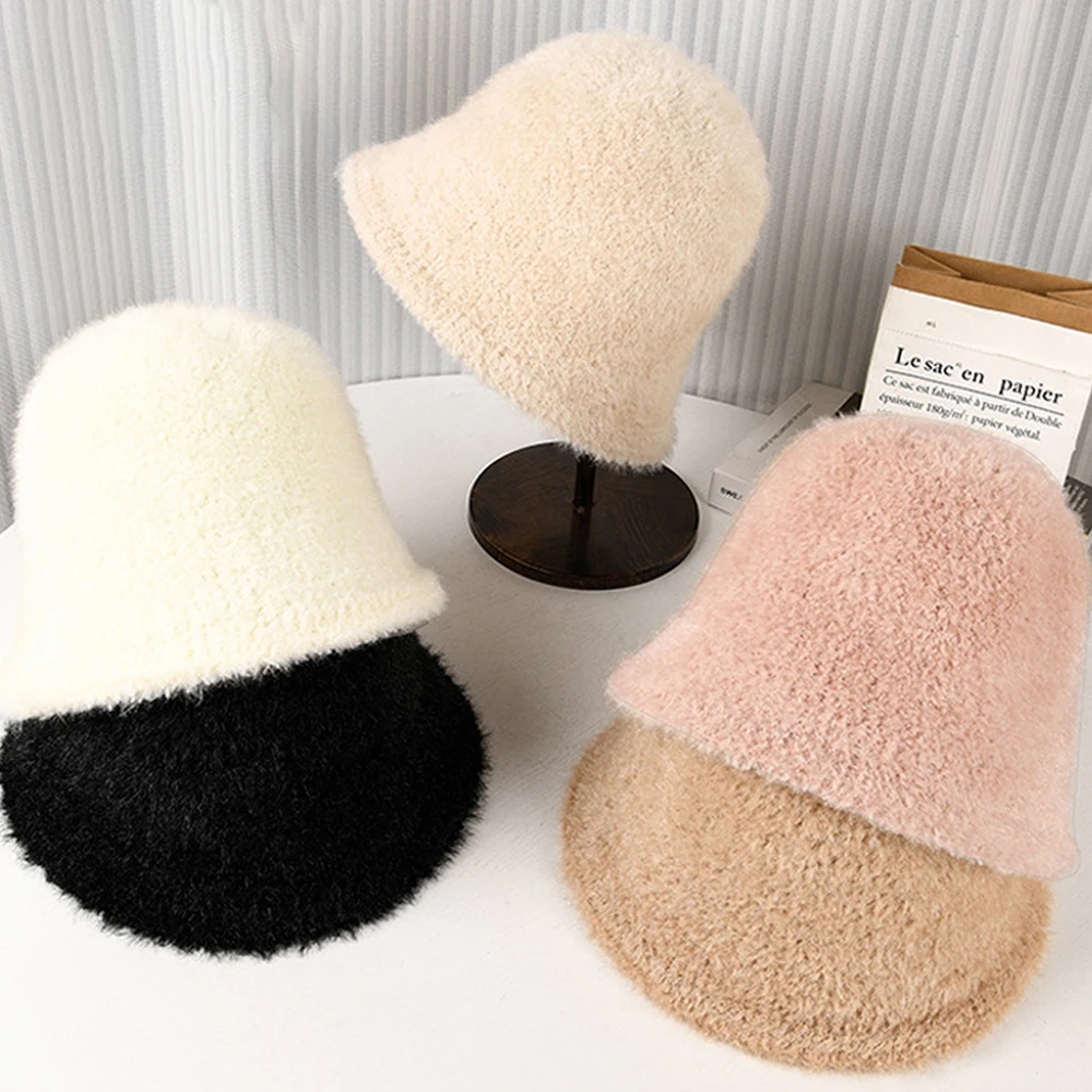 جديد الخريف الشتاء صياد قبعة للنساء بلون تنوعا رقيق الدافئة حوض قبعة موضة أنيقة أفخم قبعة بحافة في الهواء الطلق