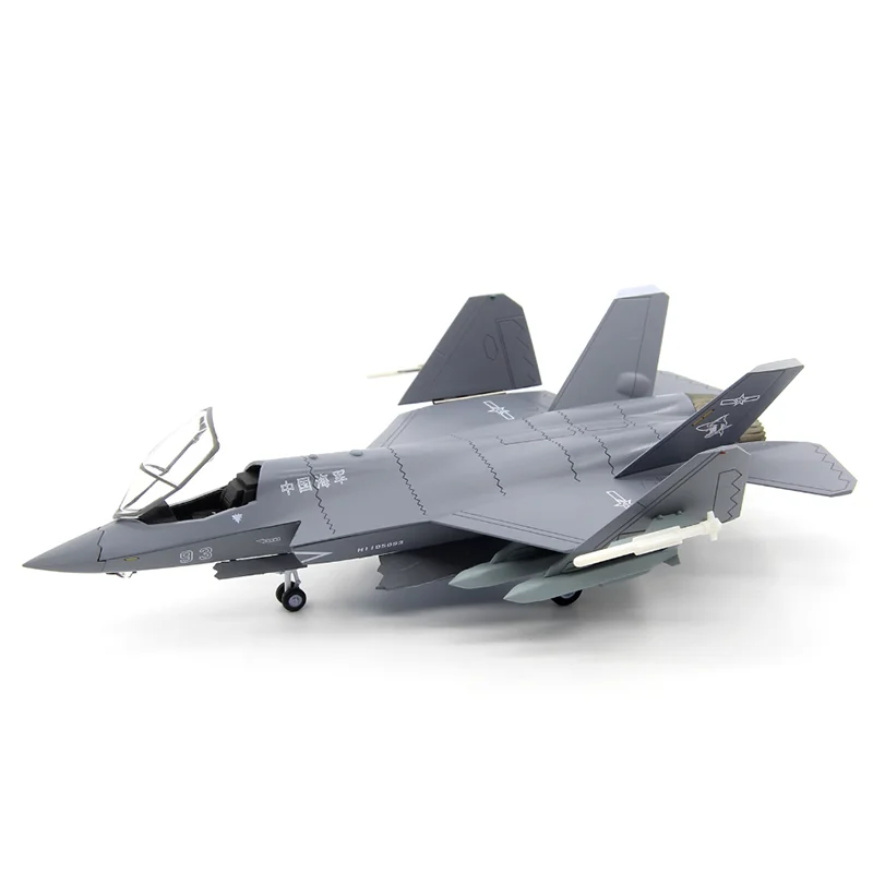 AF1 1/72 Chinese Navy J35 Blue Shark Carrier-Based Fighter Jet J-35 Alloy Aircraft Model Collectible Decorative Item