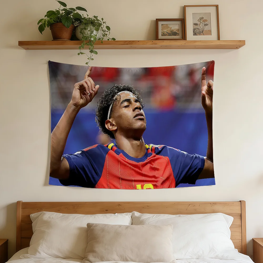 Football L-LamineS-ES Champion Y-YamalS-ES Flag Durable Outdoor Indoor Patio Festive Decoration Classic Pole Wall Room Banner