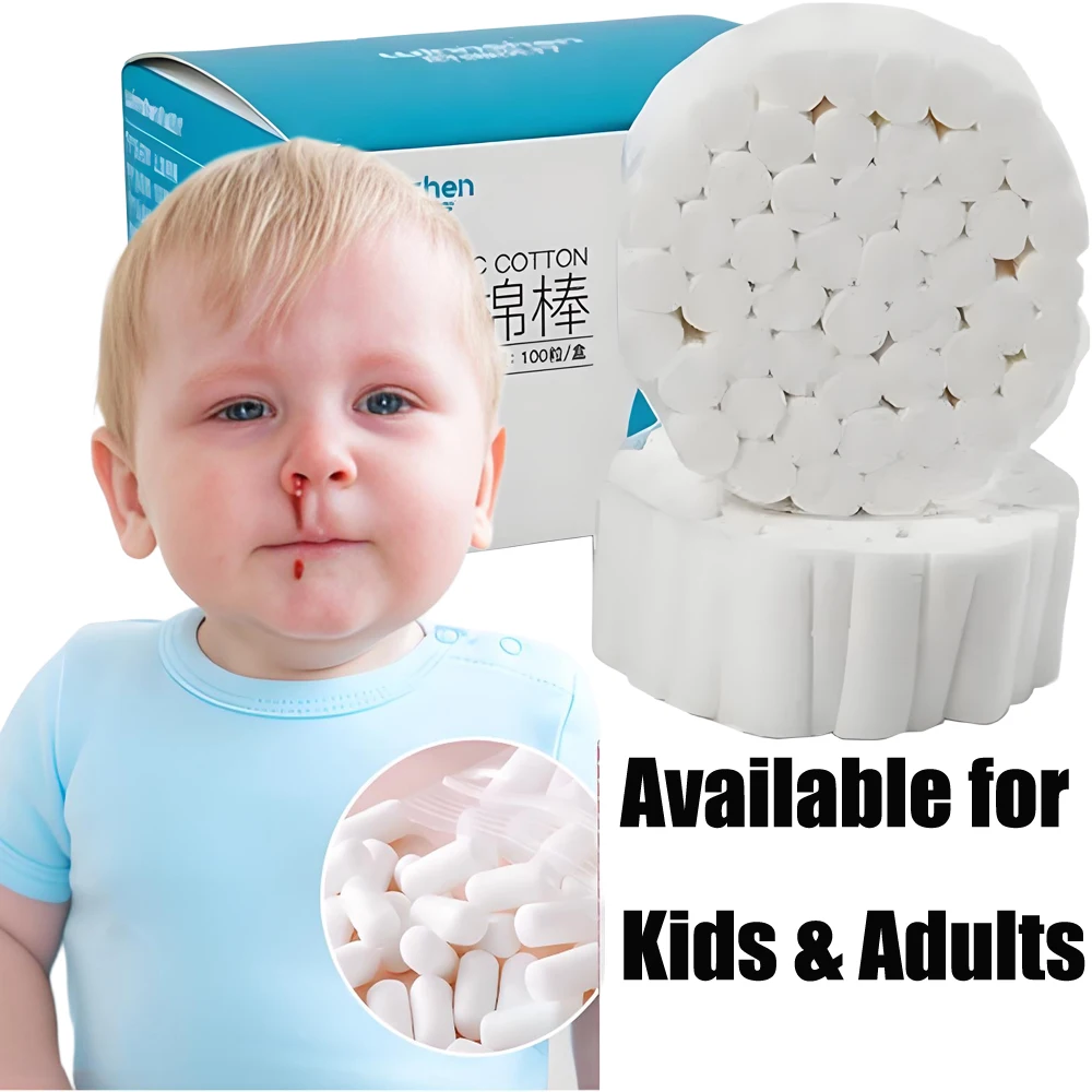 

Nose Bleed Stopper Cotton Roll Quick Relief for Runny Nose & Nosebleeds for Children Teenager Adult Blood Stopper Bobbin