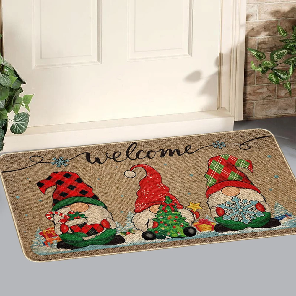 Christmas Letter Cartoon Pattern Floor Mat Christmas Home Decoration